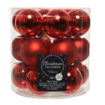 Christmas Glass Ball Set -4cm