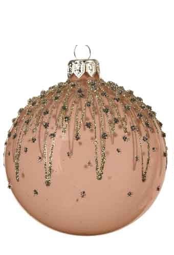 Christmas Glass Ball With Gold Lines