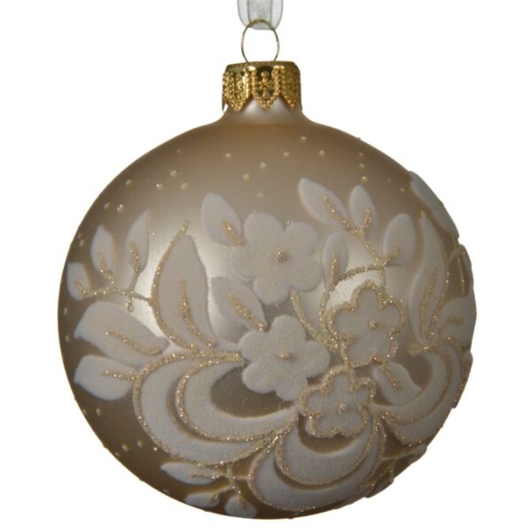 כדור זכוכית פנינה מזהב