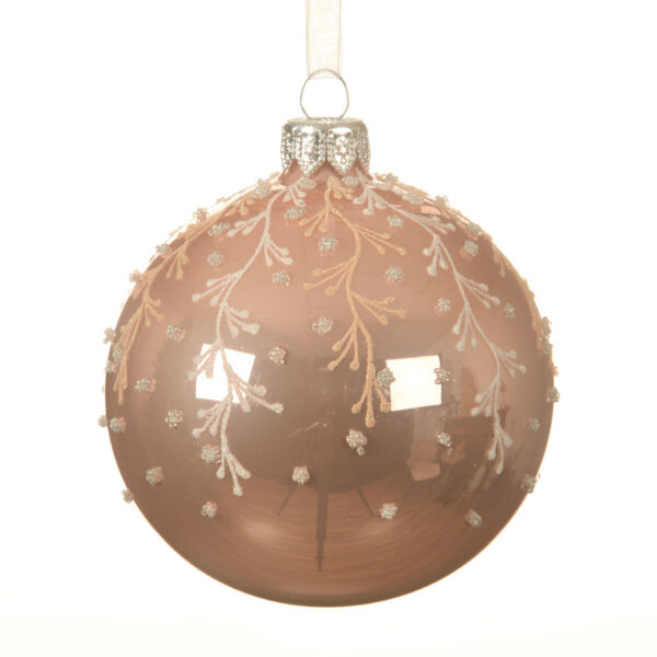 Christmas Glass Ball With white branch