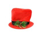 ⁦כובע עץ עליון לחג המולד צבע אדום⁩ – תמונה ⁦2⁩