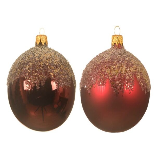 כדור זכוכית לחג המולד צבע אדום