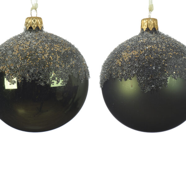 Pine Green Christmas Glass Ball