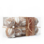 White Velvet Ball W/ Stripes & Trees - Image 4