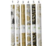 لفة ورق التغليف مع زينة عيد الميلاد