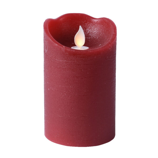 شمعة عيد الميلاد الحمراء مع أضاءة