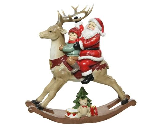 סנטה יושב על סוס