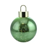 כדור חג המולד מזכוכית עם אור