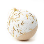 Gold And White XMAS Ball W/ Beige Mesh Fabric - Image 7