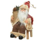Santa Claus Brown Felt With Suspension - Image 2