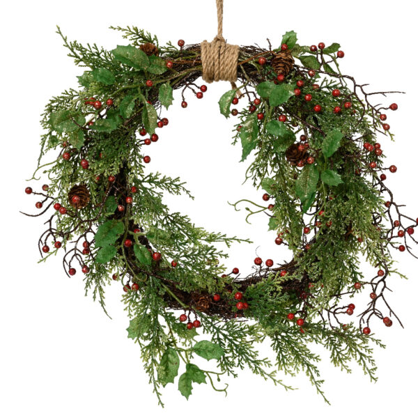 עיגול נצנצים של פירות יער, פירות יער אדומים מנצנצים, אצטרובלים