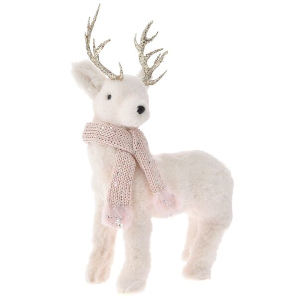 Christmas Cream Standing Deer