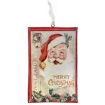 زخرفة معدنية لعيد الميلاد بطاقة بريدية