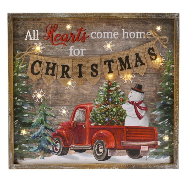 Christmas Decorative Wooden Illuminated Sign