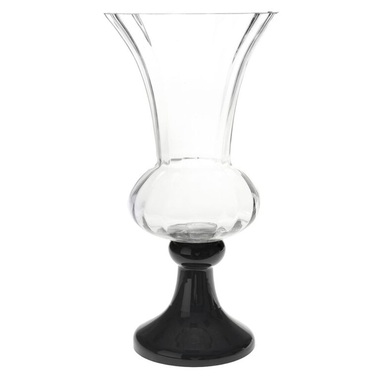 Glass Vase With Black Base – Wehbeh Land