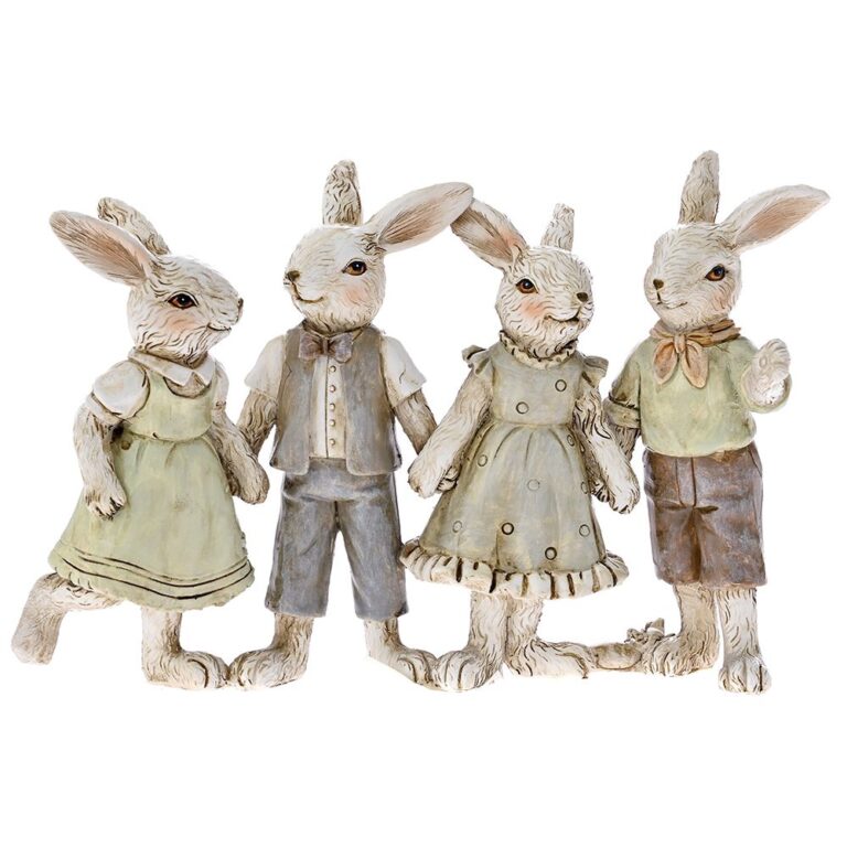 Easter Polyresin Rabbits Wehbeh Land