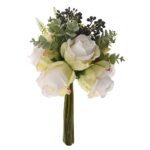 Cream Bouquet With 5 Roses