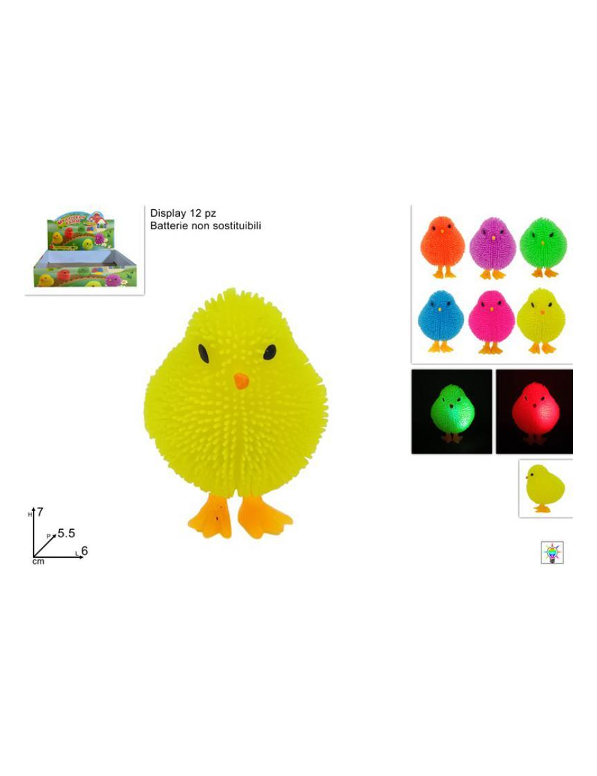7cm-chick-rubber-subject-with-light صوص عيد الفصح المضيء - الصورة 1