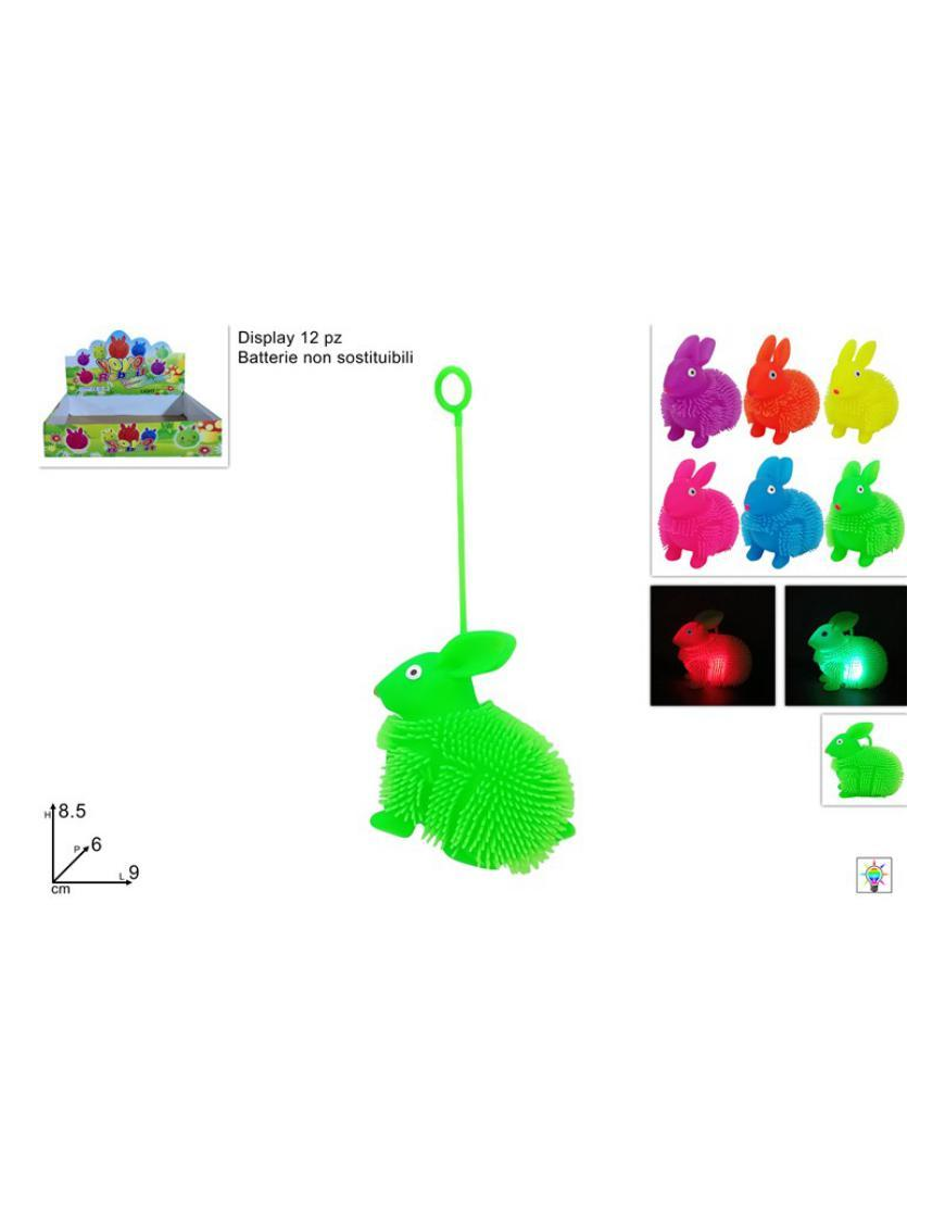 8-5cm-rubber-subject-with-light-rabbit لعبة أرنب مضيئة - الصورة 1