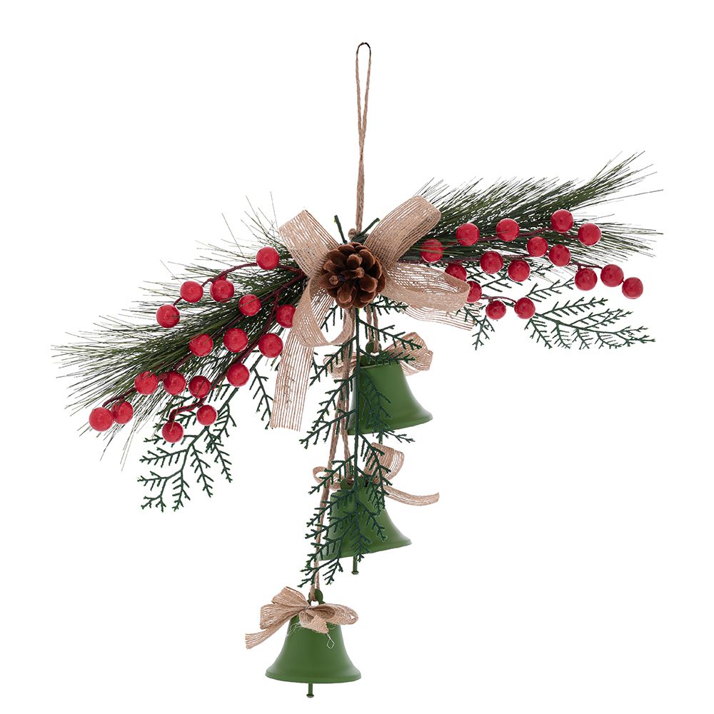 86390 פעמוני מתכת ירוקים עם פירות יער – תמונה 1