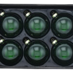 סט של 6 כדורי זכוכית ירוקים