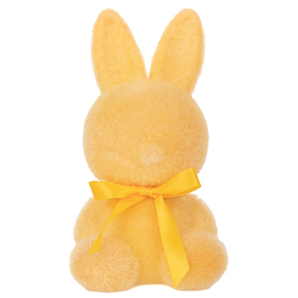 92474 קישוט פסחא ארנב צהוב יושב עם קשת – תמונה 1