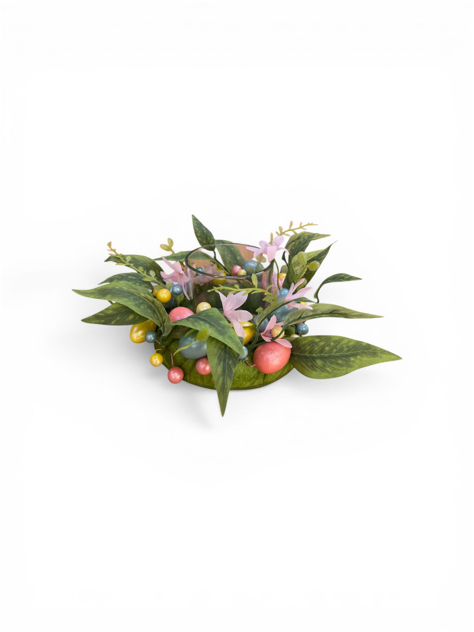 WhatsApp Image 2026-03-23 at 11.38.46 قطعة مركزية مزخرفة لطاولة عيد الفصح مع بيض ونباتات خضراء - الصورة 1