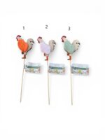 ⁦زينة على شكل عود دجاجة خشبي⁩ - الصورة ⁦2⁩