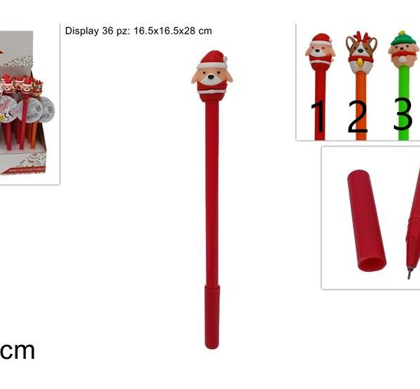 עט עם בובת חג המולד