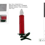 شموع LED حمراء مع جهاز تحكم عن بعد