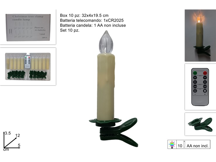 XNA23037001 8053482260679 شموع LED باللون البيج مع جهاز تحكم عن بعد - الصورة 1