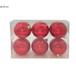 כדורי חג המולד מפלסטיק אדומים