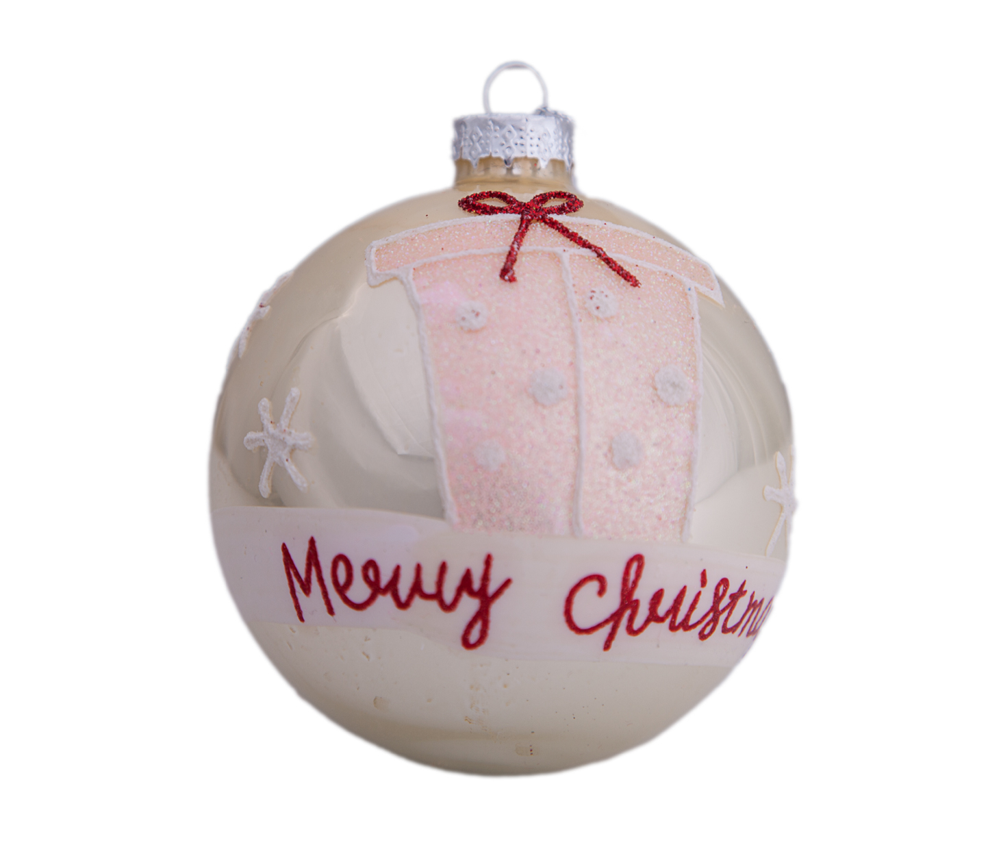 a Page 16 כדור זכוכית לבן וזהב – תמונה 1