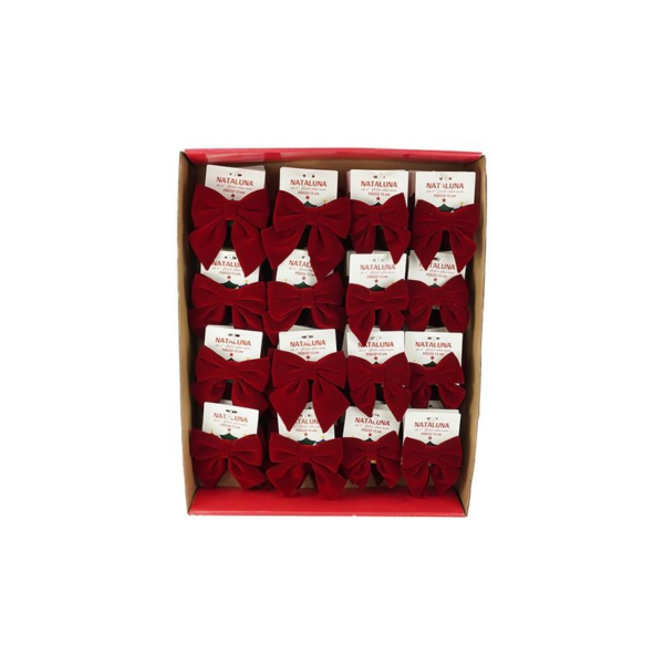 burgundy padded bow 13 16cm