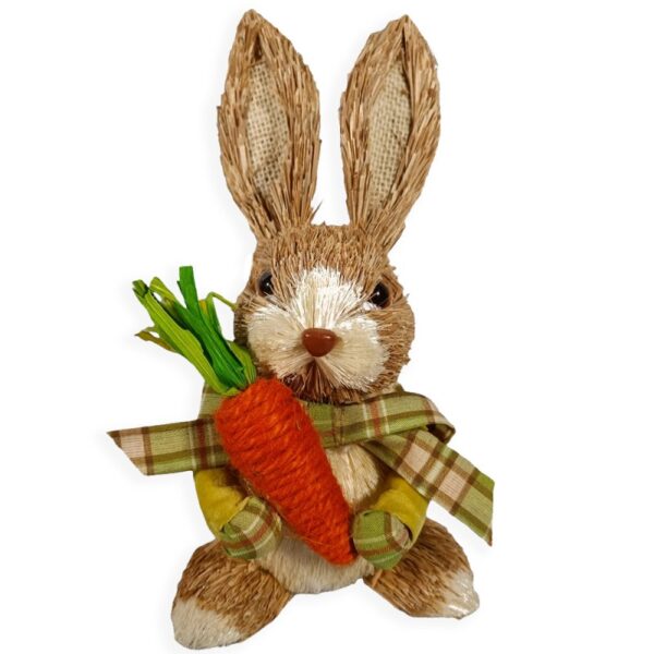 coniglio di pasqua con carota set 2 addobbi decorazioni casa pasquali per casa vetrina negozio (1)