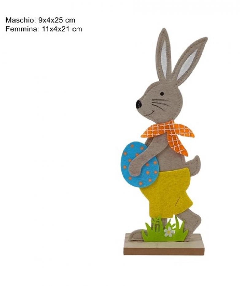 item_4c6fbdeea9e7f47dddd1bc41012014b2_696e283b88599 דמות ארנב פסחא מעץ על בסיס – תמונה 1