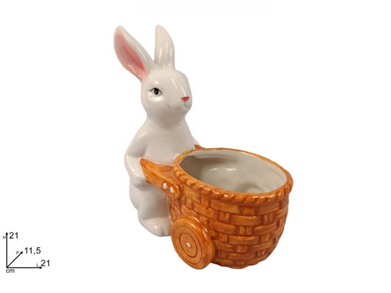 item_5539914fd478fdbf7b9c808b80e3bf19_67ab475937f12 أرنب عيد الفصح الخزفي مع سلة بعجلات - الصورة 1