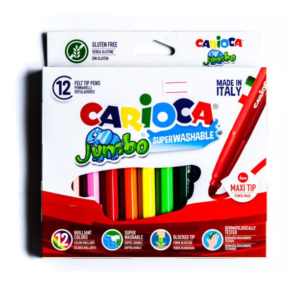 12 قلم توش قابل للغسيل من شركة Carioca
