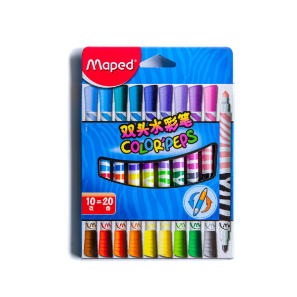 12 قلم توش الوان من الجهتين شركة MAPED